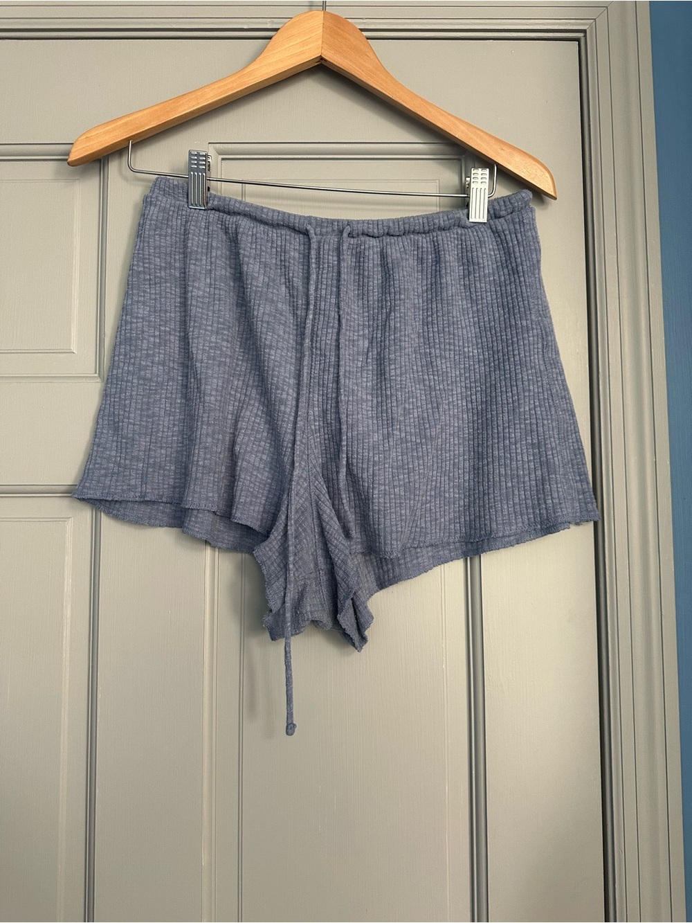 Light Blue Ribbed Pajama Set - Picture 5 of 5